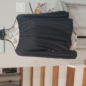 Black Polka Dot Women's Top